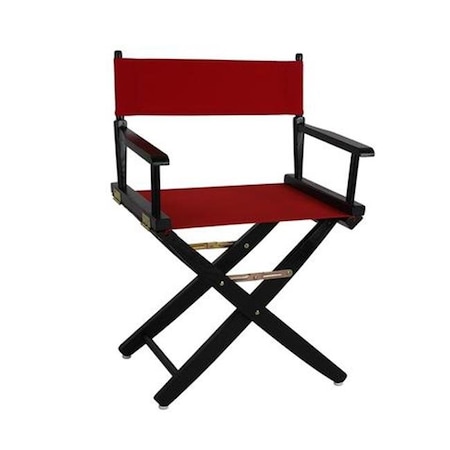 American Trail American Trails 206-02-032-11 18 in. Extra-Wide Premium Directors Chair; Black Frame with Red Color Cover 206-02/032-11